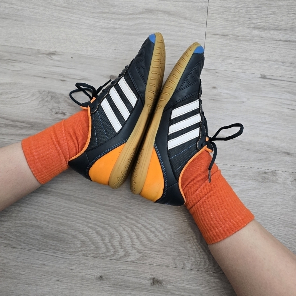 Adidas | Super Sala navy leather sporty Blokecore soccer sneakers | WMS 9 - Picture 9 of 12